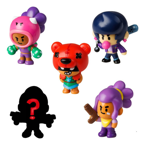 Brawl Stars - Pack X5 Figuras En Blister Bibi - Brw2040