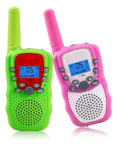 Wcfish Walkie Talkies Para Nios, Paquete De 2 22 Canales, Ra