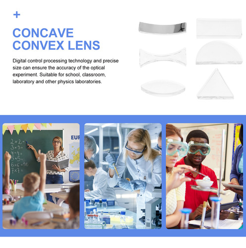 1 Juego De 6 Piezas De Lentes Ópticas Para Enseñanza De Físi