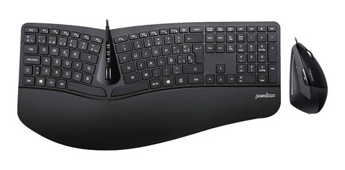 Combo Mouse Y Teclado Perixx 505 Ergonómicos Usb Otec