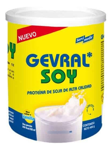 Gevral Soy Complemento Alimenticio Libre De Gluten 400gr