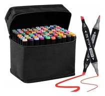 Comprar Set 80 Marcadores Resaltadores Doble Punta Con Estuche Eg