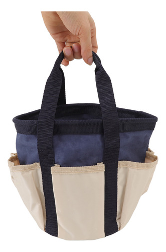 Bolsa Redonda Para Herramientas De Jardín, 6 Bolsillos, Tela