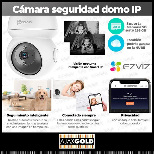 Imagen 5 de 6 de Kit 3 Camara Seguridad Ip 1080p Motorizado Wifi Full Hd