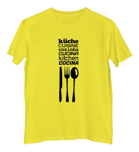 Remera Niño Color Kitchen Cocina Spoon Fork Knife
