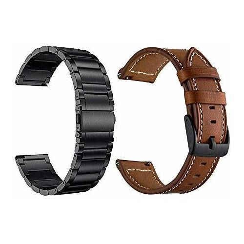 Yeejok Galaxy Watch 3 41mm Bands Leather+metal For Wsky7