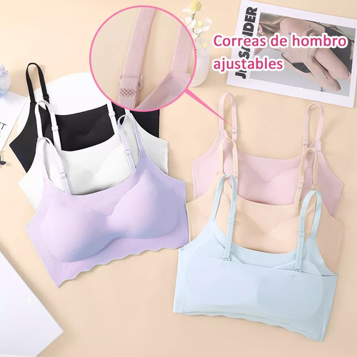 Wd Sujetador Deportivo Invisible For Niñas De 12 A 18 Años