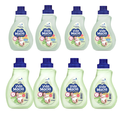 Kit Vida Macia Bebe 4 Lava Roupas Erva Doce + 4 Am Erva Doce
