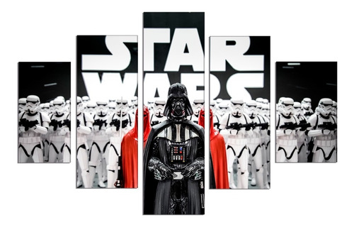 Cuadro Darth Vader Star Wars Decoración, 5 Piezas Muerte Sto