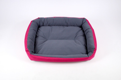 Cama Para Perro O Mascota Mediana, Color Fucsia / Gris