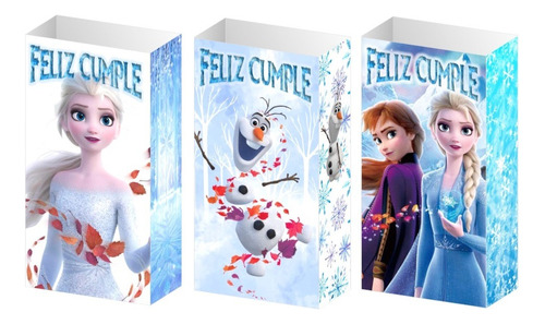 Bolsitas De Cumpleaños Personalizadas X30 Unid. Frozen