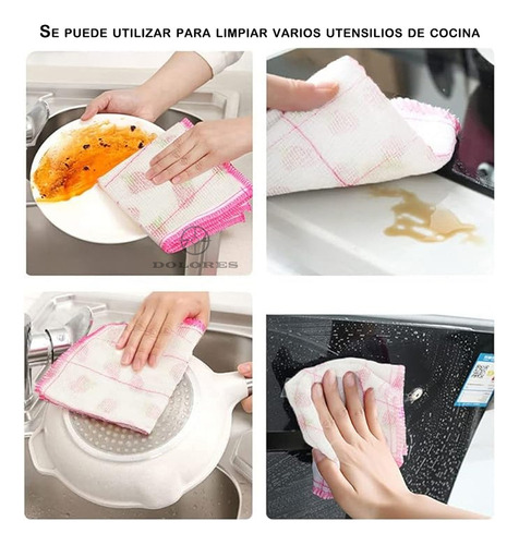 20pcs Rejilla Metalica Paño Microfibra Toalla Cocina Trapo