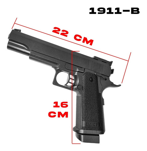 Imagen 2 de 10 de Pistola Airsoft Colt 1911 M 6 Mm Replica Resorte Spring