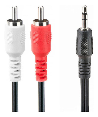 Cable 2 Rca Miniplug 3,5mm 10 Metros Sonido Audio Pc Consola