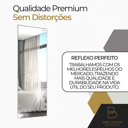 Espelho Redondo Orgânico Grande 150x50 Alto Padrão