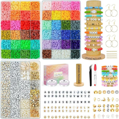 Kit 14,000 Cuentas De Arcilla P/hacer Pulseras De La Amistad