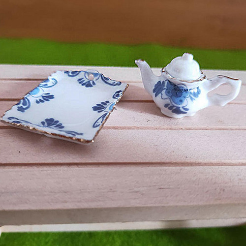 2 Mini Juego De Tazas De Té De Para Casa De Muñecas A