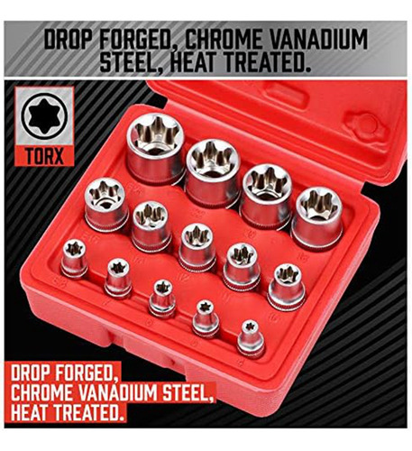 Juego De Enchufes Torx E-torx De 14 Piezas, Juego De Enchufe