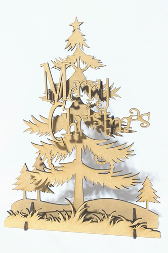 Imagen 1 de 4 de Árbol Navidad Encastre Decoración - Mdf / Fibrofacil