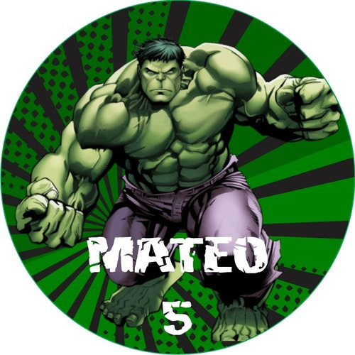 Hulk Decoracion Cumpleaños Kit Imprimible Personalizado