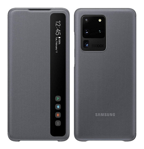 Samsung Case S-view Flip Cover Para Galaxy S20 Ultra Gris