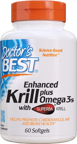 Krill Mejorado Más Omega 3 Doctor's Best 60 Cápsulas