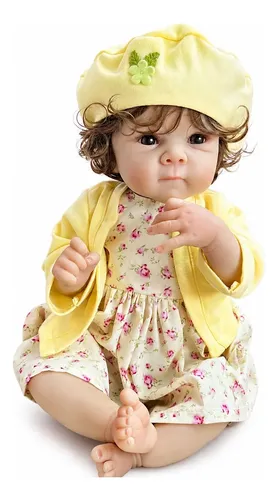 Boneca Reborn Bzdoll 48cm Corpo De Pano