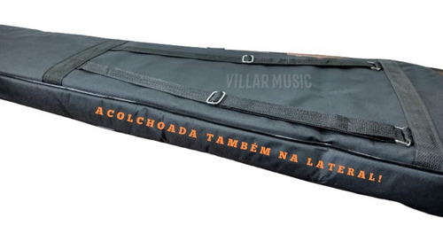 Imagem 2 de 7 de Capa Bag Para Contra Baixo Acolchoada Com Regulador De Metal