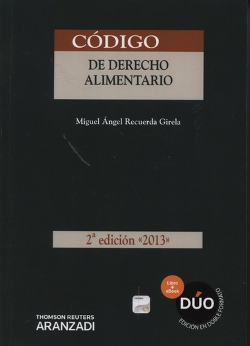 Libro Código De Derecho Alimentario - Vv.aa.