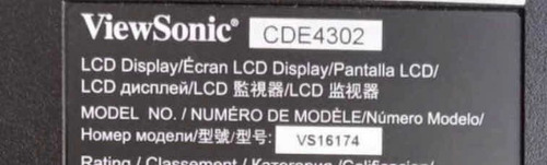 Fuente Viewsonic Cde4302 Vs16174 715g7272-p03-000-003m H P* (Usado)