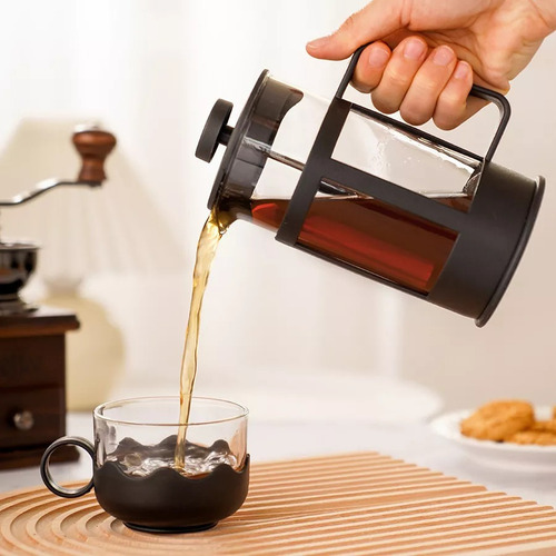 Cafeteira Prensa Francesa Cremeira 350 Ml Express Inox Vidro
