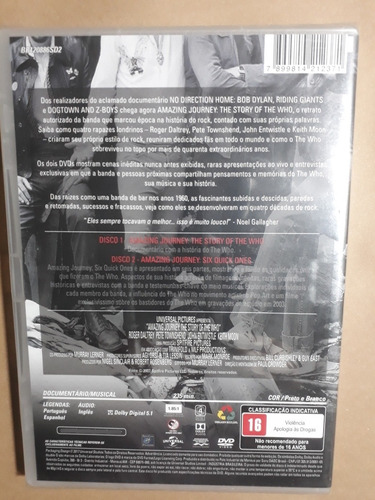 Dvd Amazing Journey - The Story Of The Who - Duplo Lacrado!