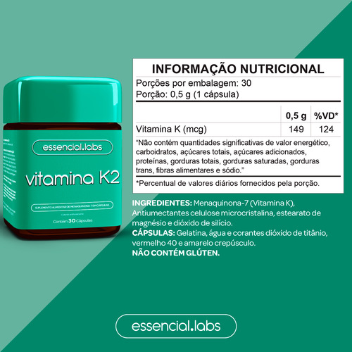 KIT MEGA TREONATO - 60 cápsulas + VITAMINA K2 Menaquinona-7 - 30 doses