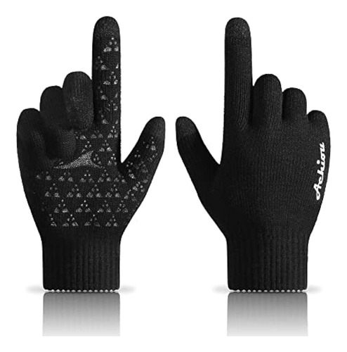 Achiou Winter Knit Gloves Pantalla Táctil Cálido Térmico For