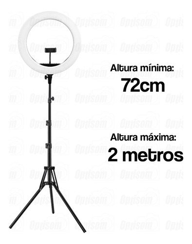 Iluminador Ring Light Make Greika 18 Pol Quente/frio Cl-18 Cor da estrutura Preto Cor da luz Branco-frio 110V/220V