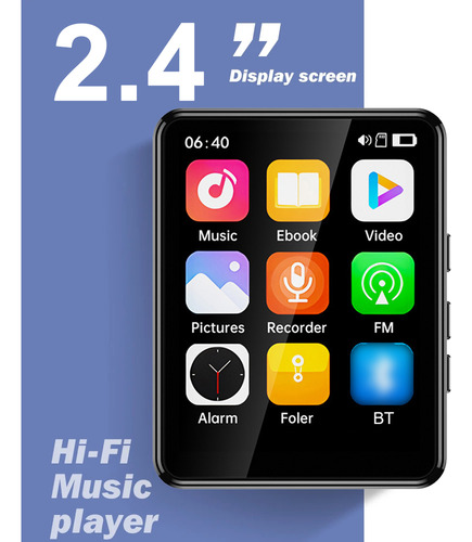 Reproductor Mp3 Y Mp4 Con Altavoz De Pantalla Completa De 2.