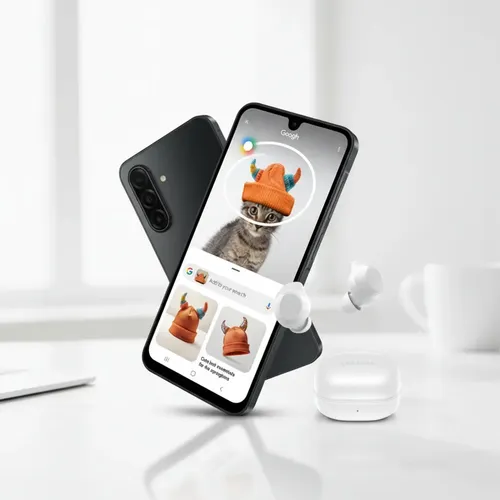 Kit Samsung: Celular Galaxy A17 5g 256gb 8gb 50mp Tela 6.7 Azul + Galaxy Buds Core Branco