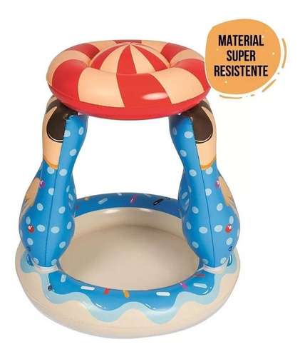 Pileta Inflable Juegos Techo Bestway Caramelo 91x89cm Nene