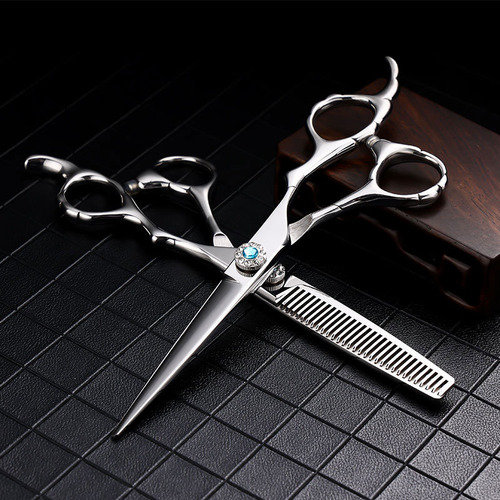 Conjunto De Tesouras Cabeleireiro& Barbeiro Corte/ Desbaste