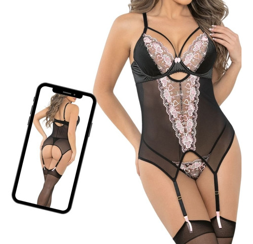Bustier Negro By Cancan Lingerie Mod. 39752h
