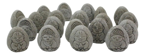 20pcs Artifical Stone Buddha Relief Figurines Path Ornament