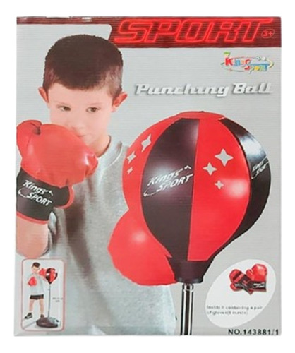 Kings Sport Punching Ball Con Base Y Guantes