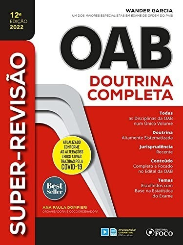 Super-revisão Oab - Doutrina Completa - 12ª Ed - 2022 - Novo