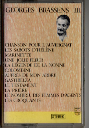 Cassette Georges Brassens  3  Chanson Pour L'auvergnat