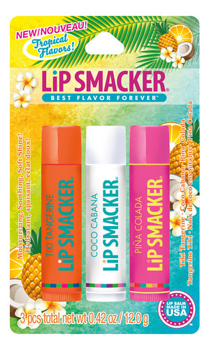 Set 3 Bálsamos Lip Smacker Fiebre Tropical 12 G