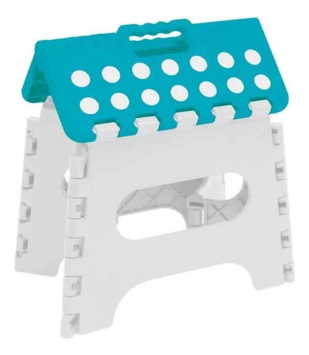 Taburete Plegable / Piso Escala Plegable Antideslizante Color Celeste