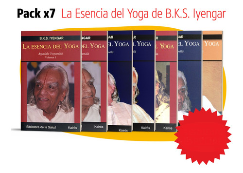 Pack 7 Libros Esencia Del Yoga Iyengar Bks. Editorial Kairos