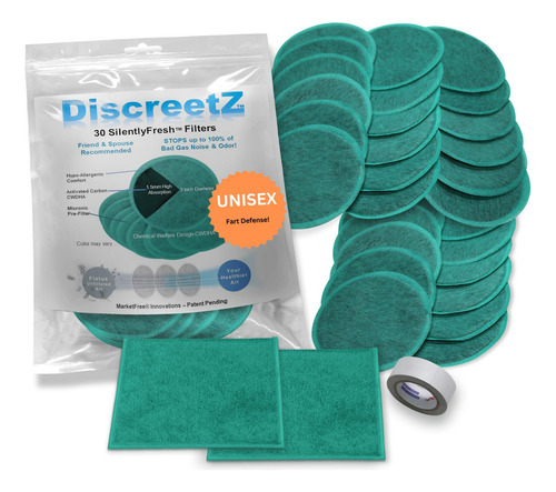 Discreetz Filtro De Flatulencia Real. Eliminador De Olor Y R