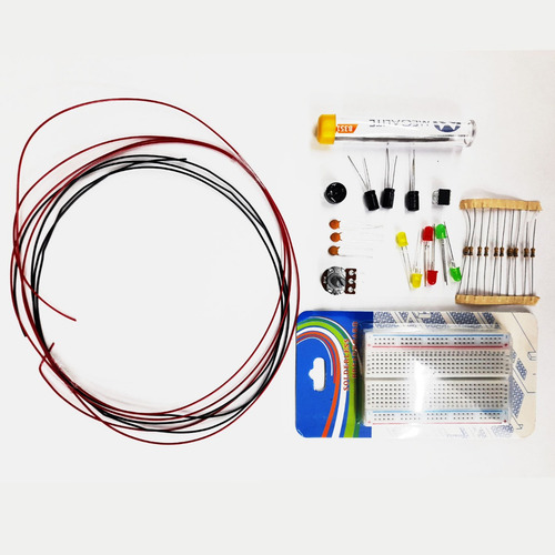 Combo Electrónica Inicio Estaño Protoboard Lm555 Varios Htec