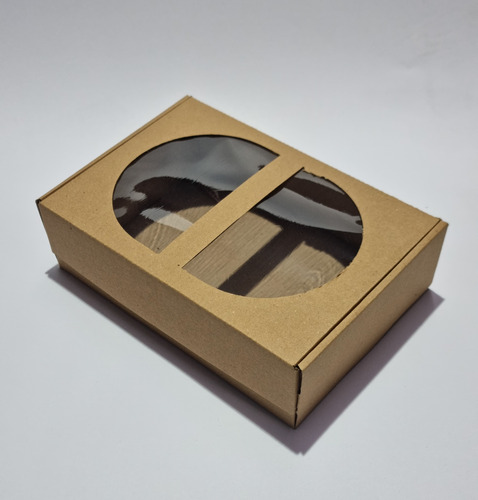 Caja Mini Desayuno Con Ventana De Pvc Microcorrugado 24x17x7